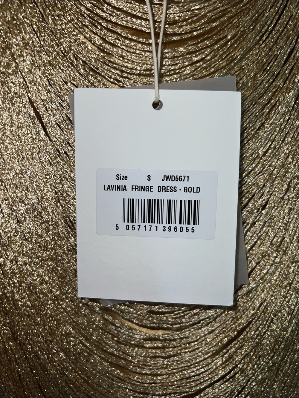 Jaded London Lavina Fringe Dress - Gold - Picture 4 of 4